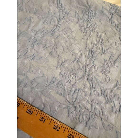 2 Concierge Collection Blue Stone Washed Cotton Jacquard Pillow Standard Shams - Picture 11 of 11